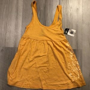 Hurley yellow-orange tank top NWT